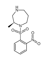 (S)-2-methyl-1-[(2-nitrophenyl)sulfonyl]-1,4-diazepane结构式
