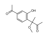 3-(4-acetyl-2-hydroxyphenyl)-3-methoxybutan-2-one结构式