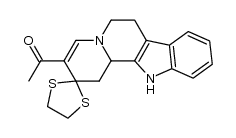 3-acetyl-1,2,6,7,12,12b-hexahydroindolo[2,3-a]quinolizine-2-ethylene thioketal Structure