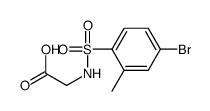 2-[(4-bromo-2-methylphenyl)sulfonylamino]acetic acid结构式