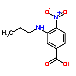 4-Nitro-3-(propylamino)benzoic acid结构式