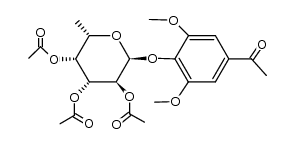 3,5-Dimethoxy-4-(2,3,4-tri-O-acetyl-β-L-fucopyranosyloxy)acetophenone Structure