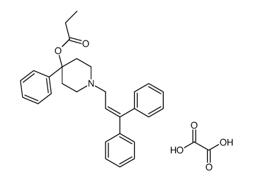 [1-(3,3-diphenylprop-2-enyl)-4-phenylpiperidin-4-yl] propanoate,oxalic acid结构式