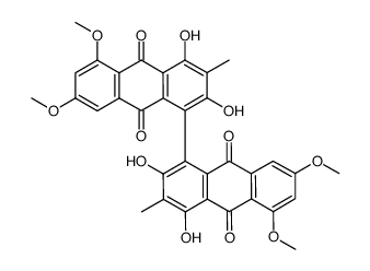 4,4'-Bis(1,3-dihydroxy-2-methyl-6,8-dimethoxy anthraquinone) Structure