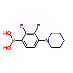 [2,3-Difluoro-4-(1-piperidinyl)phenyl]boronic acid结构式