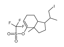 2,3,3a,6,7,7a-Hexahydro-2S,7a-dimethyl-4-hydroxy-indene-1R-(1'-iodo)ethane 4-O-Trifluoromethylsulfonate结构式