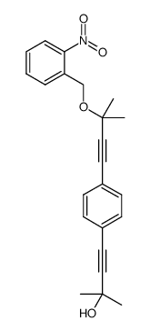 2-methyl-4-(4-(3-methyl-3-((2-nitrobenzyl)oxy)but-1-yn-1-yl)phenyl)but-3-yn-2-ol Structure