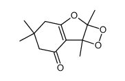 2a,5,5,7b-tetramethyl-4,5,6,7b-tetrahydro-[1,2]dioxeto[3,4-b]benzofuran-7(2aH)-one结构式