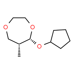 1,4-Dioxepane,5-(cyclopentyloxy)-6-methyl-,cis-(9CI) Structure