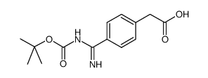 4-(2-叔丁氧羰氨基-2-脒乙基)-苯甲酸结构式