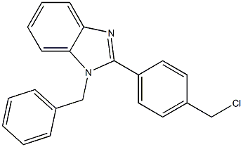 1-Benzyl-2-(4-chloromethyl-phenyl)-1H-benzoimidazole结构式