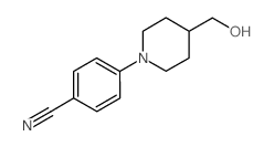 4-(4-(HYDROXYMETHYL)PIPERIDIN-1-YL)BENZONITRILE结构式