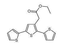 ethyl 2-(2,5-dithiophen-2-ylthiophen-3-yl)acetate Structure