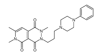2,6,7-trimethyl-3-[3-(4-phenylpiperazin-1-yl)propyl]pyrido[3,4-d]pyridazine-1,4,5-trione结构式