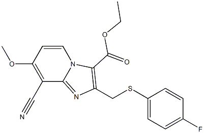 ethyl 8-cyano-2-((4-fluorophenylthio)Methyl)-7-MethoxyiMidazo[1,2-a]pyridine-3-carboxylate Structure