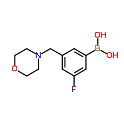 3-氟-5-(吗啉代甲基)苯基硼酸结构式