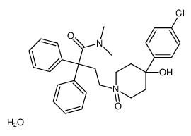 4-[4-(4-chlorophenyl)-4-hydroxy-1-oxidopiperidin-1-ium-1-yl]-N,N-dimethyl-2,2-diphenylbutanamide,hydrate Structure