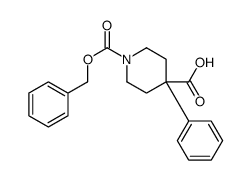 4-phenyl-1-phenylmethoxycarbonylpiperidine-4-carboxylic acid结构式