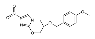 (6S)-6-[(4-methoxyphenyl)methoxy]-2-nitro-6,7-dihydro-5H-imidazo[2,1-b][1,3]oxazine结构式