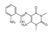 Benzamide,2-amino-N-(6-amino-1,2,3,4-tetrahydro-1,3-dimethyl-2,4-dioxo-5-pyrimidinyl)-结构式