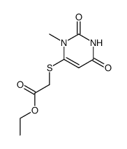 6-ethoxycarbonylmethylenethio-1-methyluracil结构式