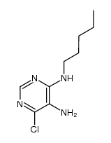 4-n-pentylamino-5-amino-6-chloropyrimidine结构式