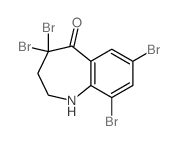 5,5,9,11-tetrabromo-2-azabicyclo[5.4.0]undeca-8,10,12-trien-6-one结构式