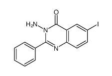 3-amino-6-iodo-2-phenylquinazolin-4-one结构式