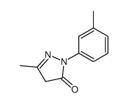 3-methyl-1-(3'-methylphenyl)-2-pyrazolin-5-one结构式
