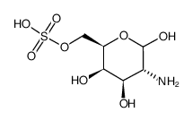 D-Galactosamine-6-O-sulphate structure