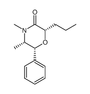 (2S,5S,6R)-4,5-dimethyl-6-phenyl-2-propylmorpholin-3-one结构式