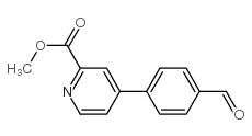 4-(2-(Methoxycarbonyl)pyridin-4-yl)benzaldehyde structure