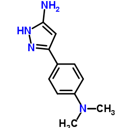 3-[4-(Dimethylamino)phenyl]-1H-pyrazol-5-amine结构式