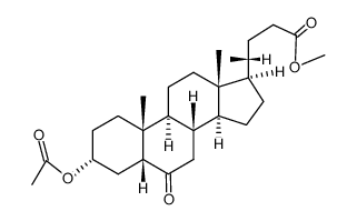 3α-acetoxy-6-oxo-5β-cholan-24-oic acid methyl ester结构式