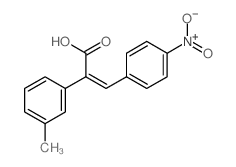 2-(3-methylphenyl)-3-(4-nitrophenyl)prop-2-enoic acid structure