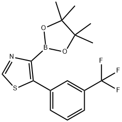 5-(3-Trifluoromethylphenyl)thiazole-4-boronic acid pinacol ester Structure