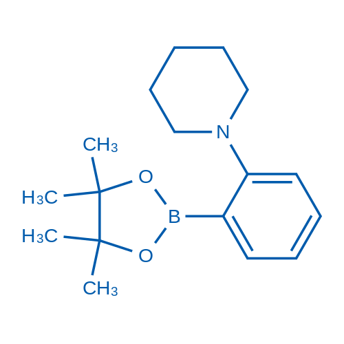 1-(2-(4,4,5,5-tetramethyl-1,3,2-dioxaborolan-2-yl)phenyl)piperidine structure