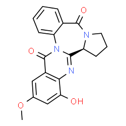 10H,16H-Pyrrolo[2,1-c]quinazolino[3,2-a][1,4]benzodiazepine-10,16-dione,5b,6,7,8-tetrahydro-4-hydroxy-2-methoxy-,(5bS)- (9CI) Structure