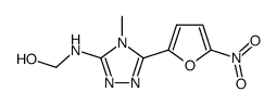 [[4-Methyl-5-(5-nitro-2-furyl)-4H-1,2,4-triazol-3-yl]amino]methanol structure