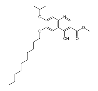 6-Decyloxy-4-hydroxy-7-isopropoxy-quinoline-3-carboxylic acid methyl ester结构式