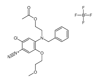 4-[2-acetyloxyethyl(benzyl)amino]-2-chloro-5-(2-methoxyethoxy)benzenediazonium,tetrafluoroborate Structure