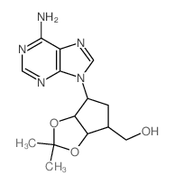 4H-Cyclopenta-1,3-dioxole-4-methanol,6-(6-amino-9H-purin-9-yl)tetrahydro-2,2-dimethyl-, (3aR,4R,6R,6aS)-rel-结构式