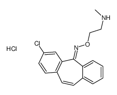 2-[(E)-(2-chlorodibenzo[1,3-e:1',2'-f][7]annulen-11-ylidene)amino]oxyethyl-methylazanium,chloride Structure