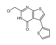 2-CHLOROMETHYL-5-THIOPHEN-2-YL-3H-THIENO[2,3-D]PYRIMIDIN-4-ONE结构式