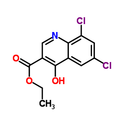 6,8-二氯-4-羟基喹啉-3-羧酸乙酯结构式