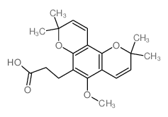 2H,8H-Benzo[1,2-b:3,4-b']dipyran-6-propanoicacid, 5-methoxy-2,2,8,8-tetramethyl-结构式