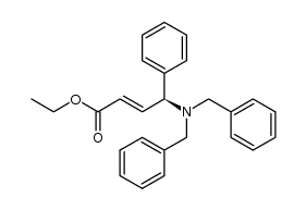 (4S)-ethyl-4-N,N-(dibenzyl)-4-amino-4-phenyl-(E)-2-butenoate Structure