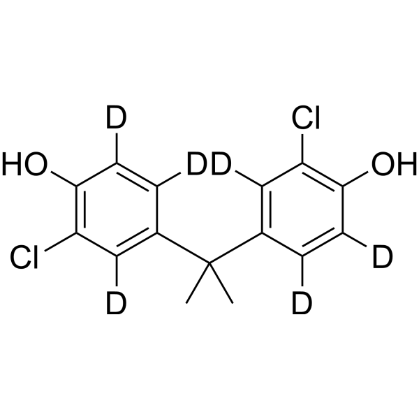 2,6-Dichloro bisphenol A-d12 Structure