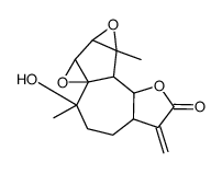 (3aS,6aS)-3aβ,5,6,7aβ,7bβ,8a,8bβ,8cβ-Octahydro-6β-hydroxy-6,8aβ-dimethyl-3-methylene-4H-bisoxireno[1,8a:2,3]azuleno[4,5-b]furan-2(3H)-one structure