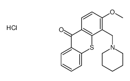 3-methoxy-4-(piperidin-1-ylmethyl)thioxanthen-9-one,hydrochloride Structure